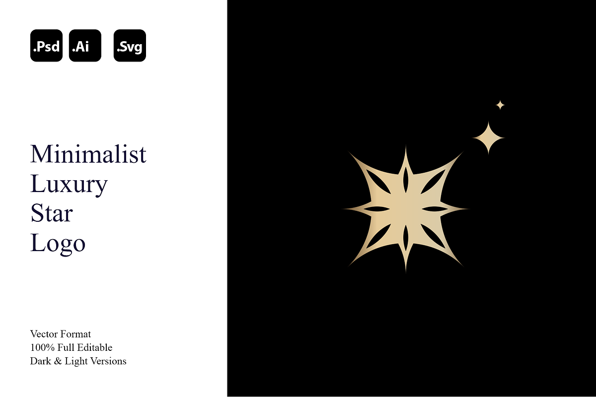 Minimalist Luxury Star Logo, a Branding & Logo Template by Luxury Logos (Photo 1 of 4)