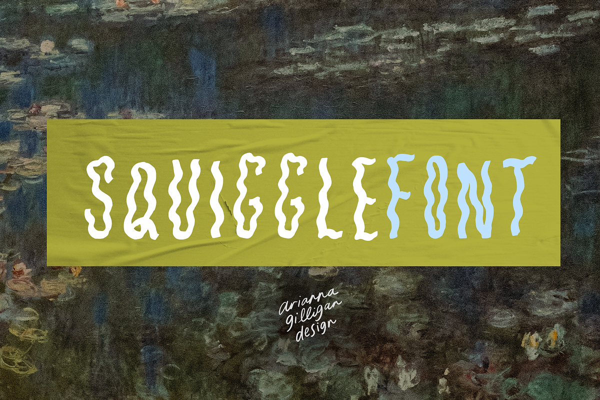 Squiggle Font, a Sans Serif Font by Drawn By Arianna (Photo 1 of 5)