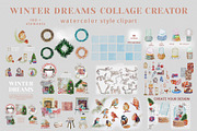 Winter Christmas - Collage creator, an Illustration by Pachel (Thumbnail 2 of 15)