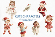 Watercolor Christmas Collage Pack, an Object Graphic by Design Alchemy Studio (Thumbnail 6 of 11)