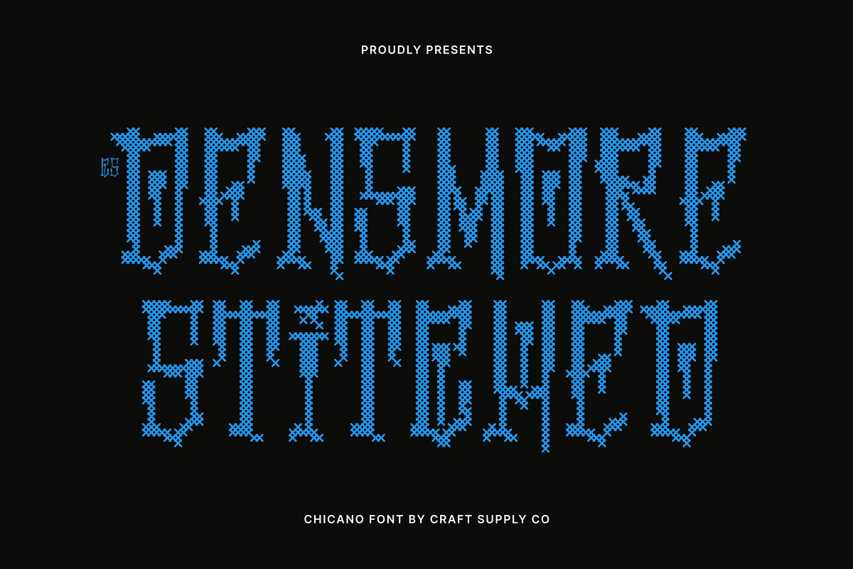CS Densmore Stitched, a Sans Serif Font by Craft Supply Co. (Photo 1 of 8)