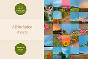 Wildflower Backgrounds for Instagram, a Background Graphic by Ashley Scott Designs (Thumbnail 2 of 3)