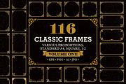 Decorative frames and borders set #1, an Object Graphic by Digiselector Design Goods (Thumbnail 1 of 7)