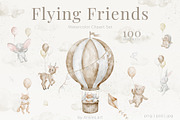Balloon Animals Watercolor Nursery, an Illustration by Alisles (Thumbnail 1 of 12)