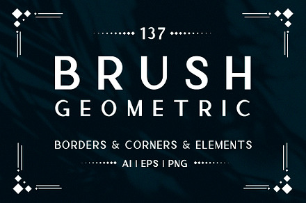 Geometry. Art  brushes, borders..., a Brush Add-On by Graphic Art