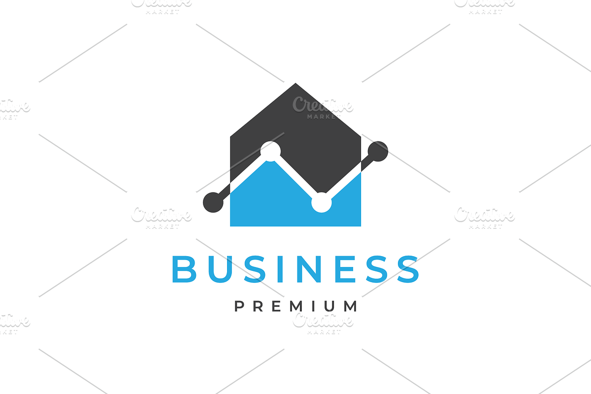 business house modern flat logo, a Branding & Logo Template by devastd