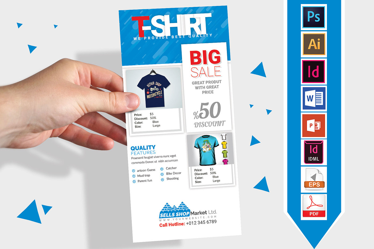 T-Shirt Shop DL Flyer Vol-2, a Flyer Template by Imagine Design Studio