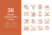 36 Desert Adventure Icons, an Icon by Furnace (Thumbnail 1 of 5)
