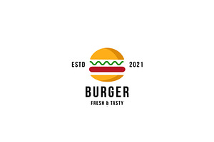 Simple Burger Logo Design, a Branding & Logo Template by AlvinStd