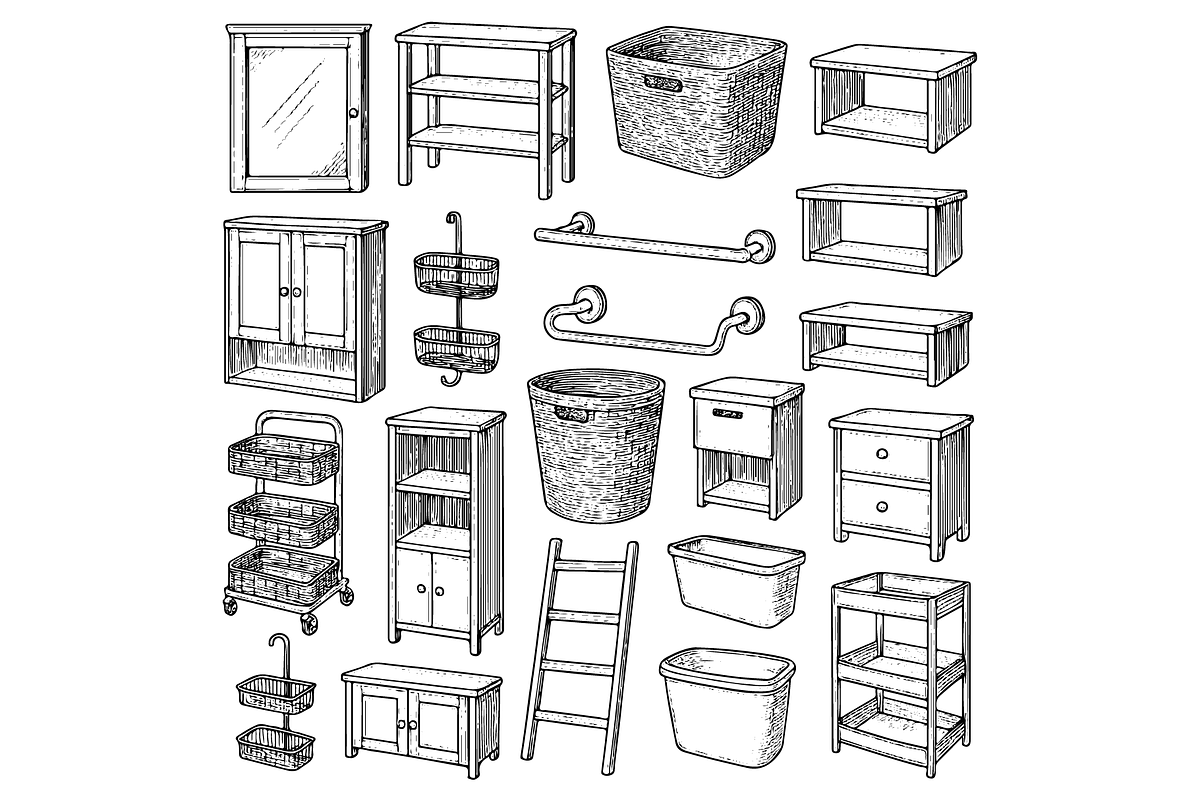 Bathroom and Storage Furniture, an Object Graphic by RT Studio