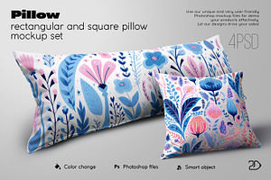 Rectangular/Square Pillow Mockup set