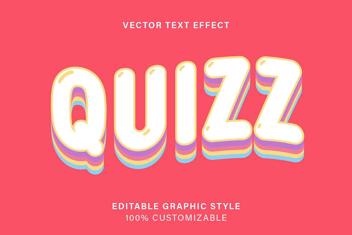 Layered Retro Bold Text Effect