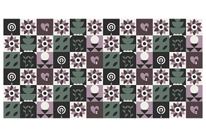 Geometric floral pattern, a Decorative Illustration by Creative Backgrounds
