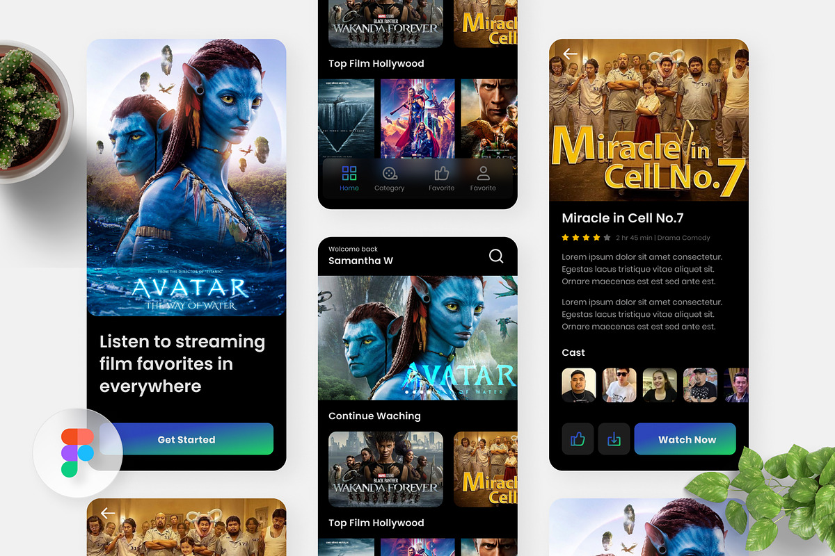 Nobar – Streaming Movie Mobile App, an UI Kit Template by Panen Creative (Photo 1 of 3)