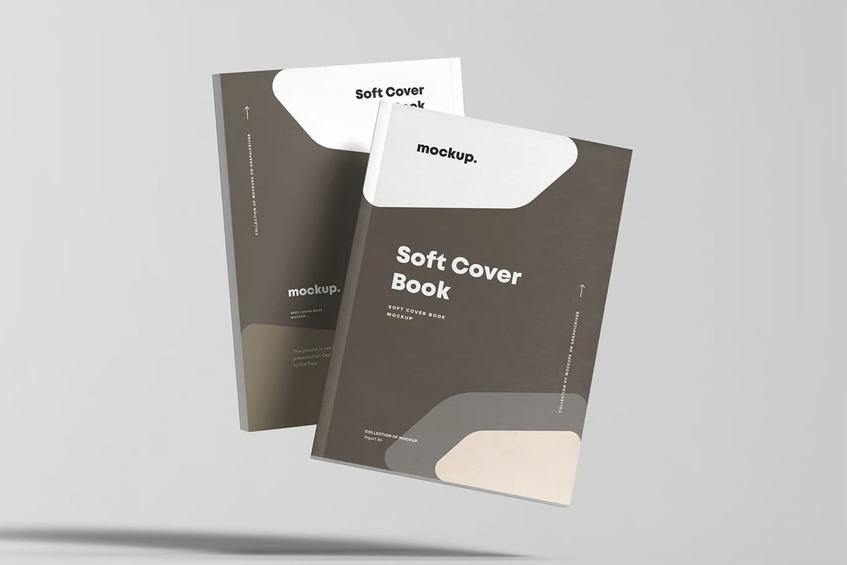 Soft Cover Book Mock-up, a Product Mockup by zippypixelstudio (Photo 2 of 15)