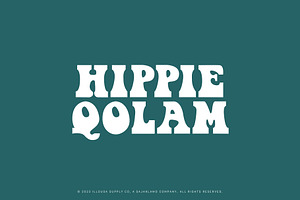 Hippie Qolam | Psychedelic Typeface