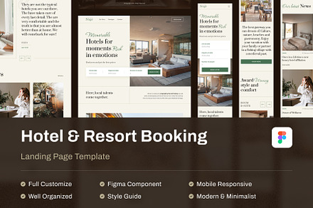 Hotel & Resort Landing Page Template, a Landing Page Template by klikstudiodsgn