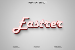 Easter Day 3D Text Effect