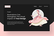 Korean Woman Dancing Illustration, a Person Illustration by Stock Shape (Thumbnail 4 of 4)
