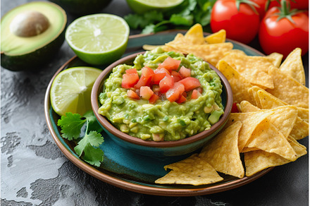 Fresh guacamole dip with tortilla, a Food & Drink Photo by Lermont51