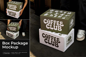 Box Package Mockup, a Cups & Container Mockup by Pitchlook.Studio