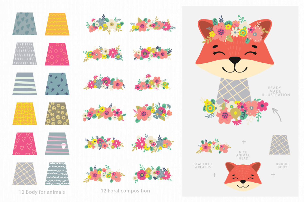Cute Animals., an Animal Illustration by Luba Vega (Photo 3 of 9)