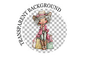 Whimsical Western Cowgirl Clipart, a Seasonal Illustration by Rose Art (Thumbnail 6 of 6)