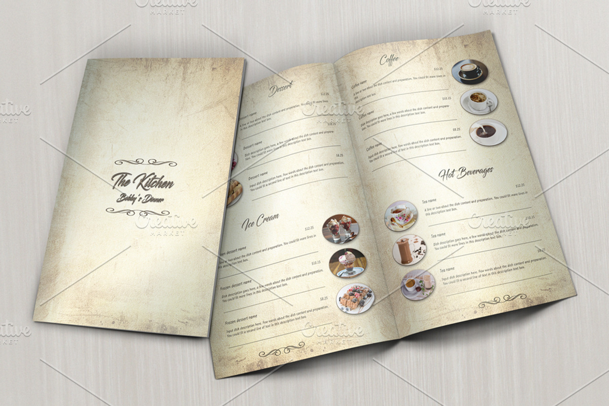 Vintage Food Menu & Business Card, a Brochure Template by BettyDesign (Photo 1 of 8)