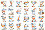 Whimsical Christmas Cocktail Clipart, an Illustration by designcity5 (Thumbnail 2 of 5)