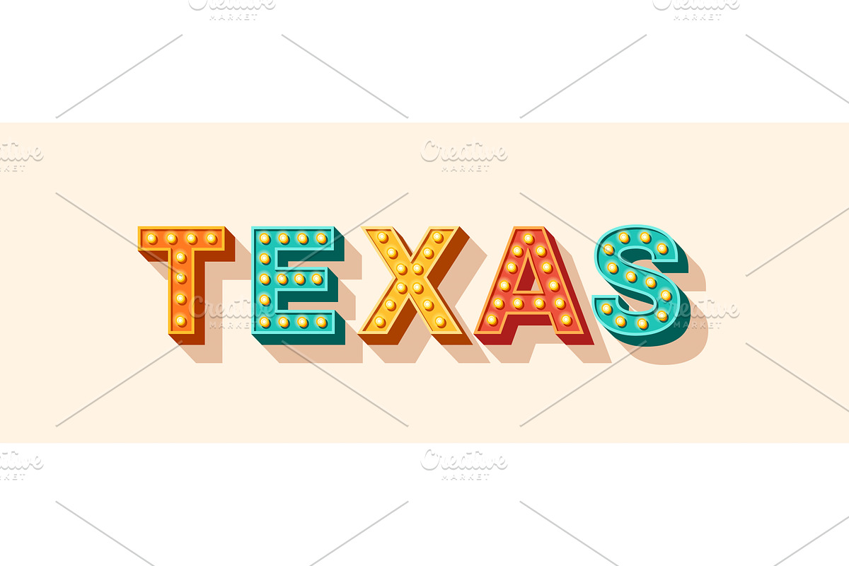 Texas typography logo, a Decorative Illustration by kotoffei