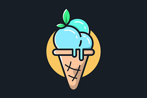 Ice Cream Cartoon Illustration, a Branding & Logo Template by ika trisiana