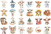 Cute Cow Clipart Baby Cow Png, an Illustration by Sublimation Artist (Thumbnail 2 of 6)