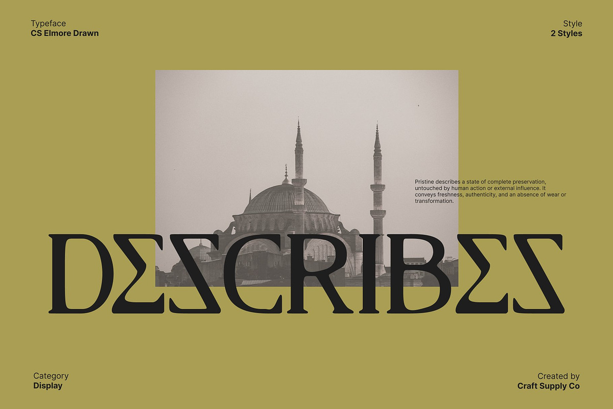 CS Elmore Drawn, a Serif Font by Craft Supply Co. (Photo 6 of 8)