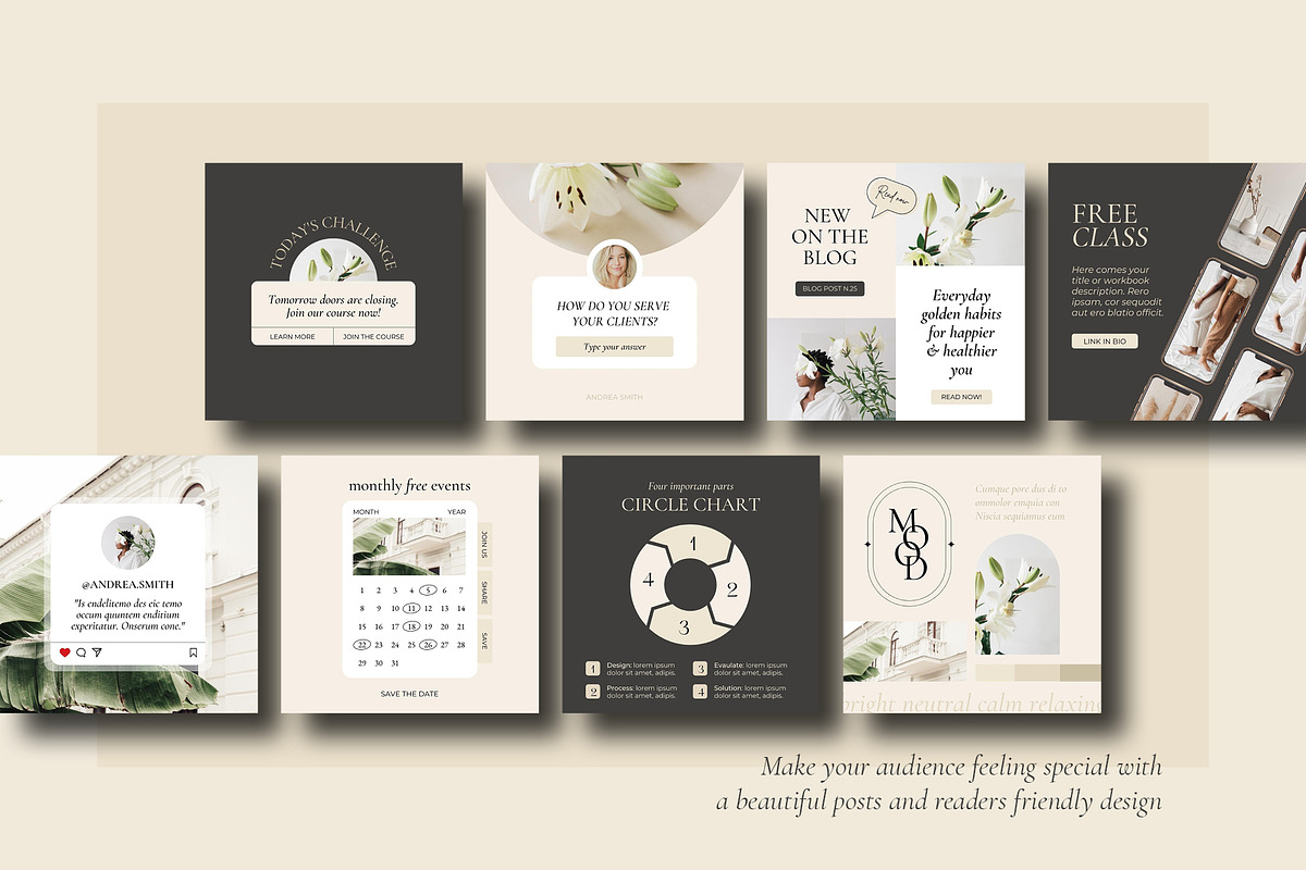 Instagram Feed Templates for Coaches, a Social Media Template by Mirazz (Photo 13 of 29)