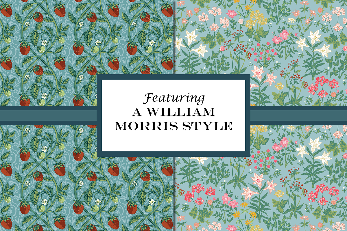 William Morris Pattern Pack Spring, a Pattern Graphic by RachelStudio (Photo 3 of 10)