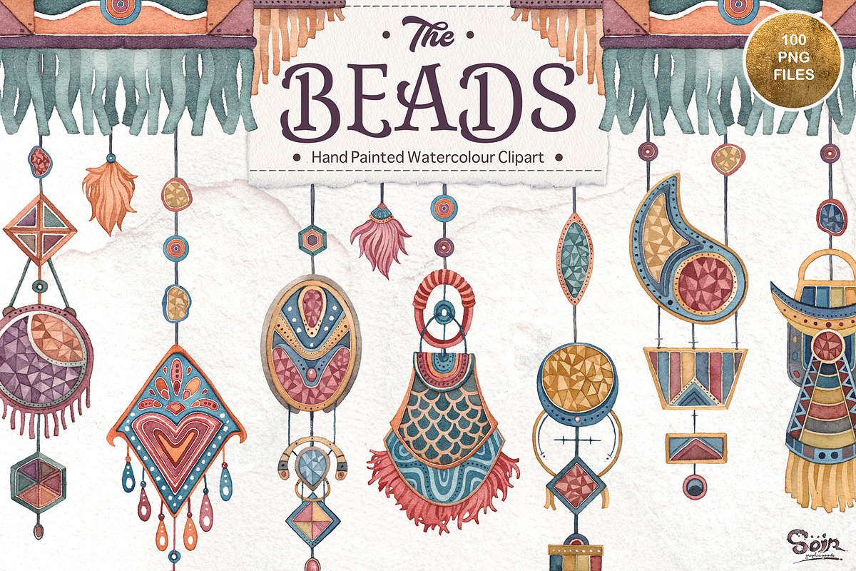 The Beads watercolor illustration, an Illustration by Soir Creative (Photo 1 of 8)
