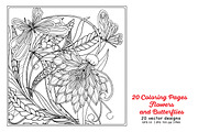 Flowers and Butterflies, a Decorative Illustration by Elen-Lane (Thumbnail 4 of 5)