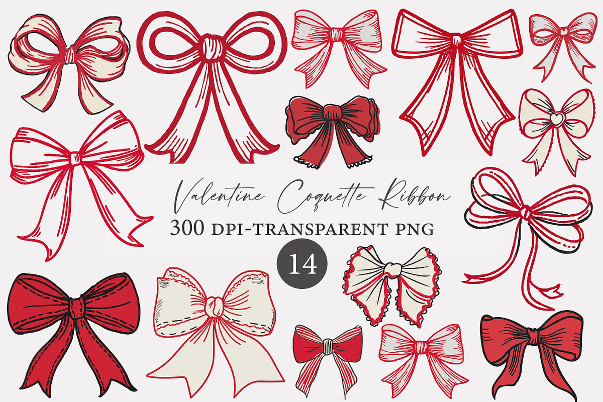 Valentine Coquette Ribbon Clipart, an Illustration by Designworld (Photo 1 of 5)