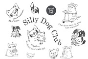 Silly Dogs hand drawn prints, an Illustration by Anastasiya Klempach (Thumbnail 1 of 10)