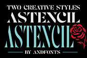 Astencil: Stencil Serif Font, a Serif Font by Andfonts (Thumbnail 1 of 8)