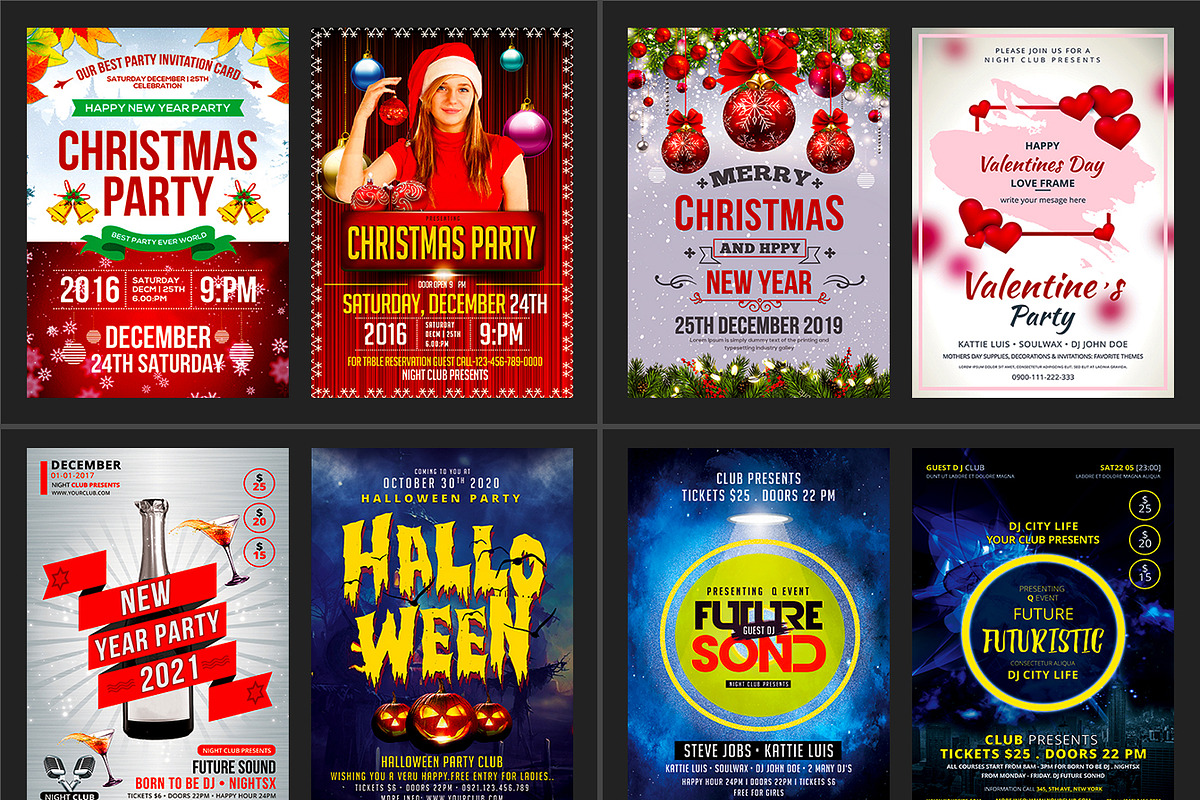 100-Party Flyers Bundle, a Flyer Template by AfzaalGraphics (Photo 9 of 14)