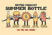 Summer Bottle Retro Illustration, an Object Illustration by Decoconio Design (Thumbnail 1 of 7)