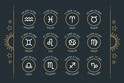 Thin line zodiac icons set, an Icon by painterr (Thumbnail 3 of 4)