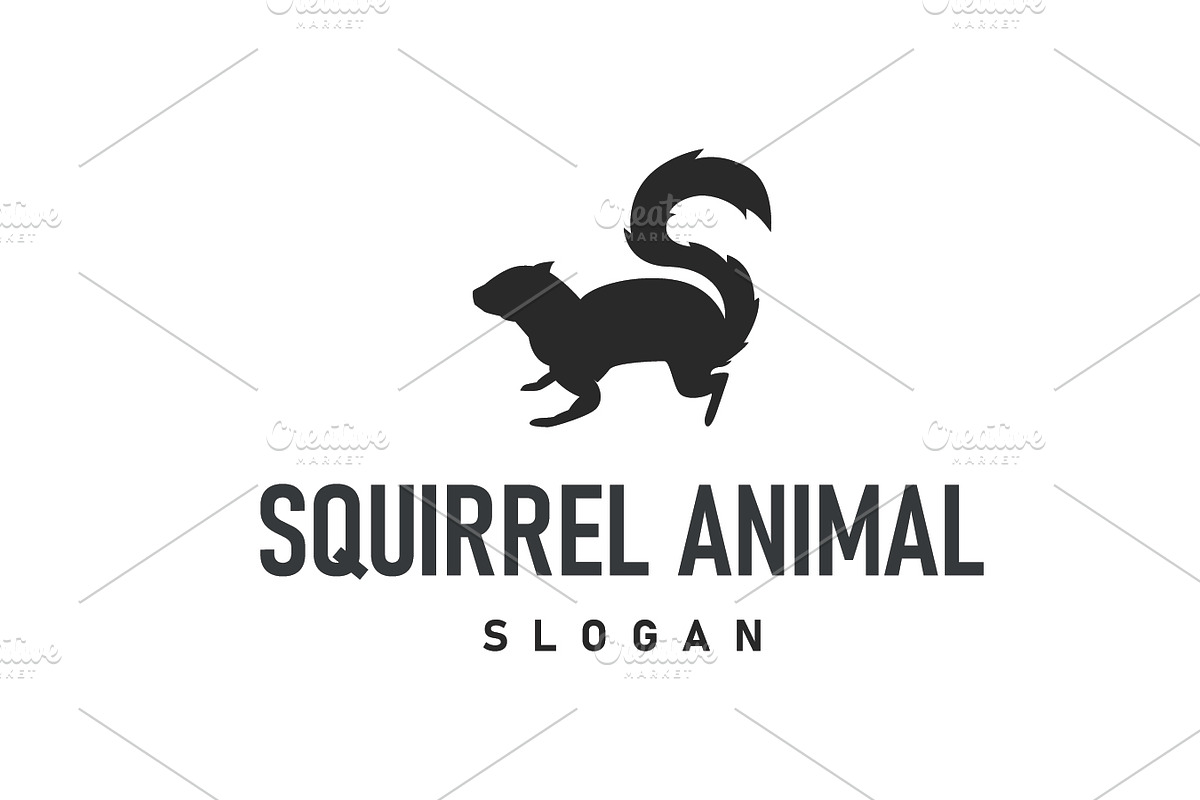 animal squirrel logo minimalist, a Branding & Logo Template by Maylianaw28