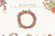 Christmas Watercolor Festive Clipart, an Animal Illustration by January Bloom (Thumbnail 23 of 32)