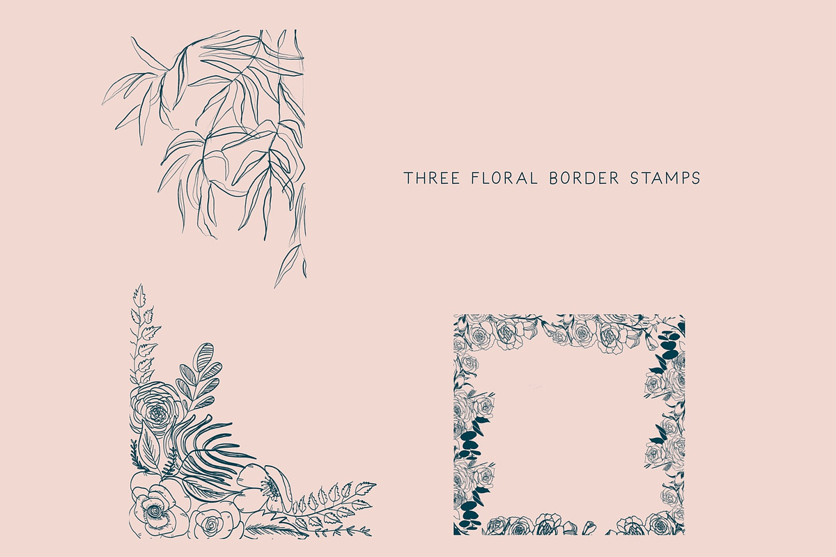 Florals Procreate Stamp Brushes, a Brushes & More by BohoCalligraphy (Photo 4 of 5)