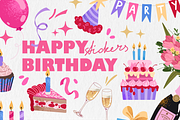 HAPPY BIRTHDAY clipart collection, a Decorative Illustration by UnaAnya (Thumbnail 1 of 7)