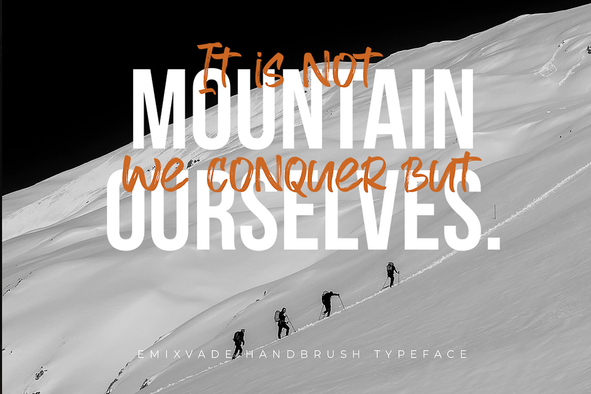 Emixvade - Handbrush Font preview 7