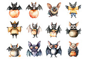 Funny Halloween Bats Clipart, an Illustration by Design Market (Thumbnail 2 of 3)