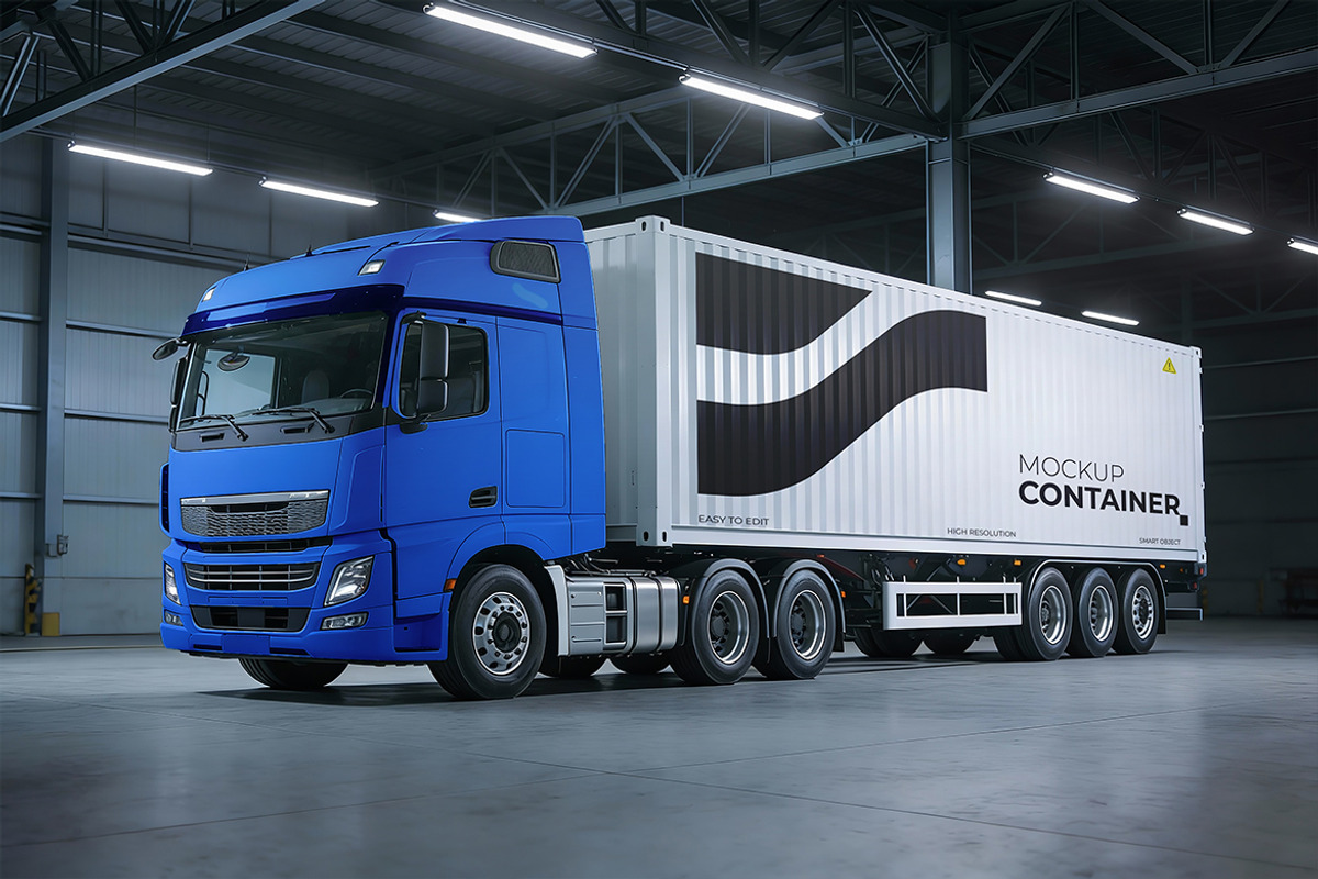 Truck Container Mockup, a Mockup by Pitchlook.Studio (Photo 2 of 5)